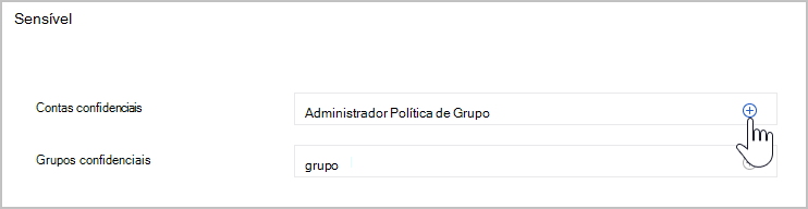 Exemplo de conta confidencial do ATA.