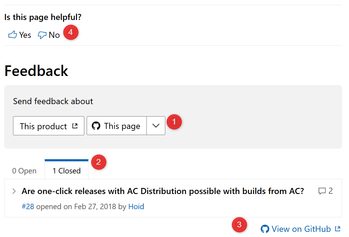 Opções de comentários de documentos do App Center