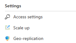 Captura de ecrã a mostrar como aceder a uma folha de chave de acesso de recursos de Configuração de Aplicações do Azure.