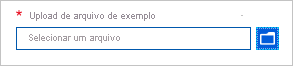 Captura de ecrã do elemento Microsoft.Common.FileUpload UI no portal do Azure.