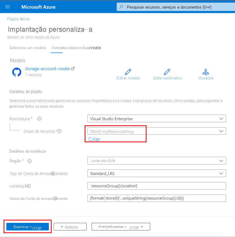 Captura de ecrã dos campos de entrada do modelo personalizado no portal do Azure.