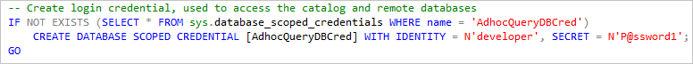 create credential