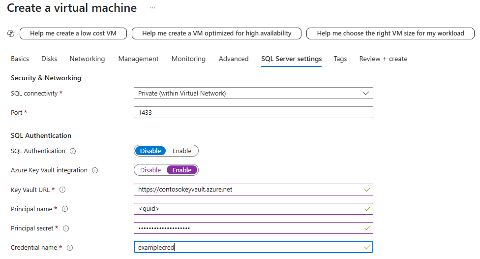 SQL Azure Key Vault Integration