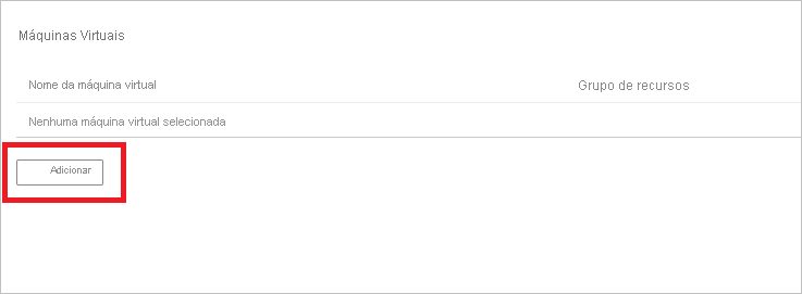 Captura de ecrã a mostrar para adicionar máquinas virtuais.