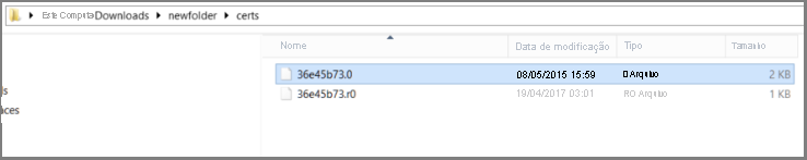 Screenshot shows how to extract downloaded certificates.