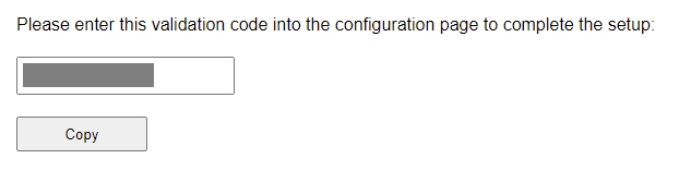 Interaction with validation code