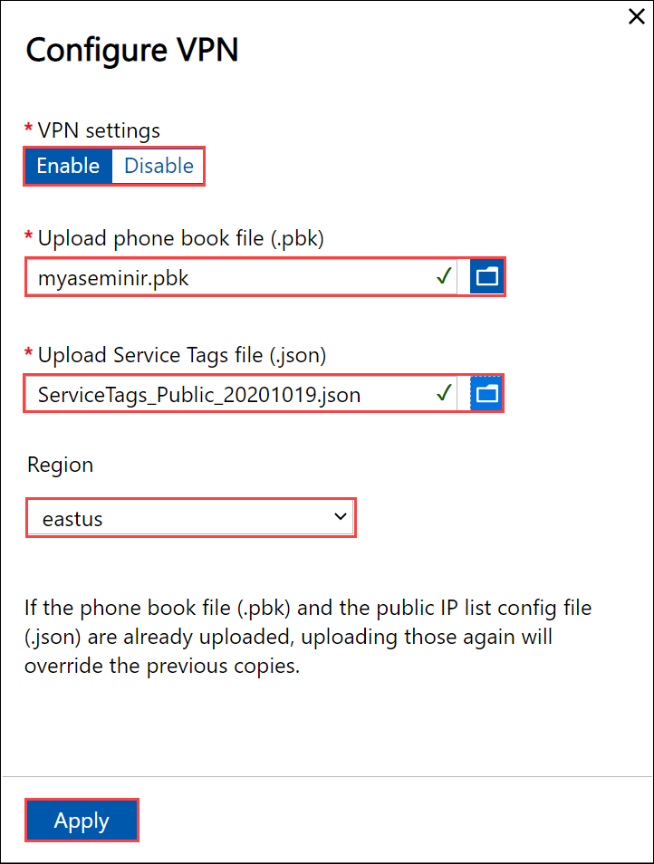 Configurar a IU 2 local da VPN