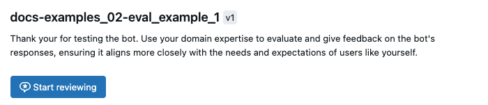 Uma captura de tela das instruções do aplicativo de revisão especificou o exemplo do Python.