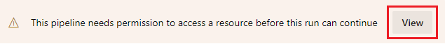 Esse pipeline precisa de permissão para acessar um recurso