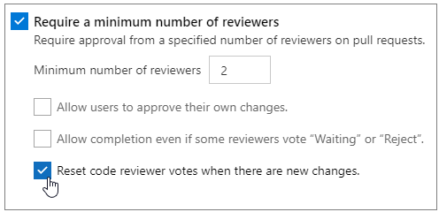 Redefinir configuração de votos