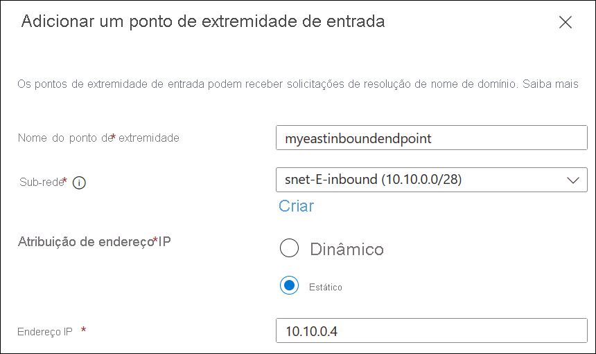 Uma captura de tela exibindo como escolher um endereço IP estático.