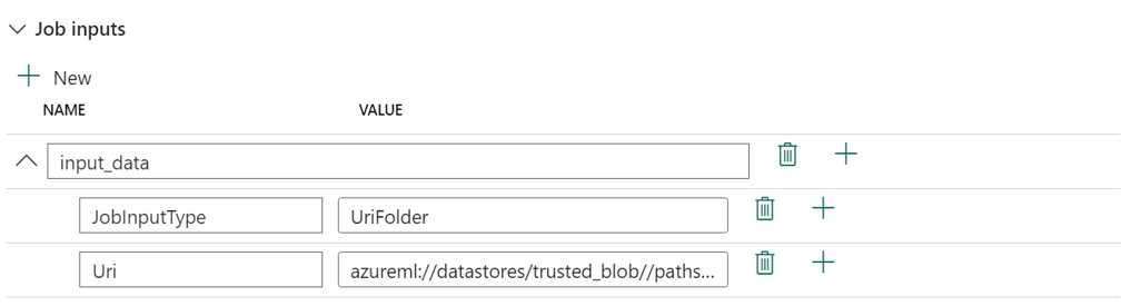 Uma captura de tela mostrando como configurar entradas no ponto de extremidade.