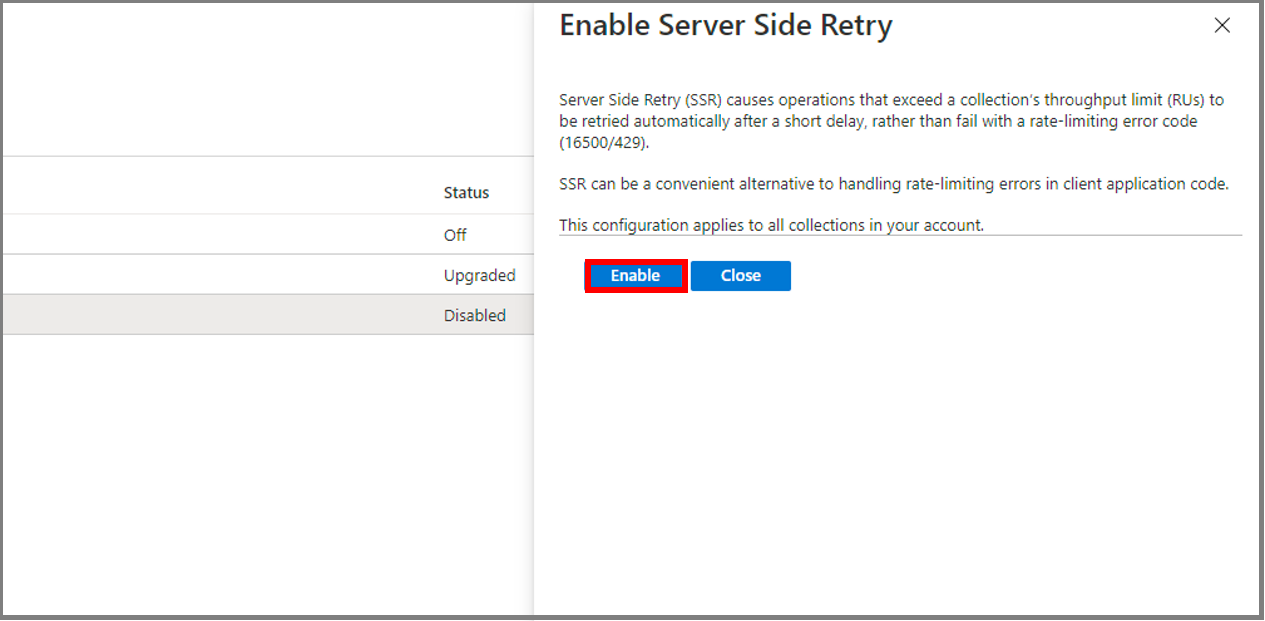 Screenshot do MongoDB SSR ativar.