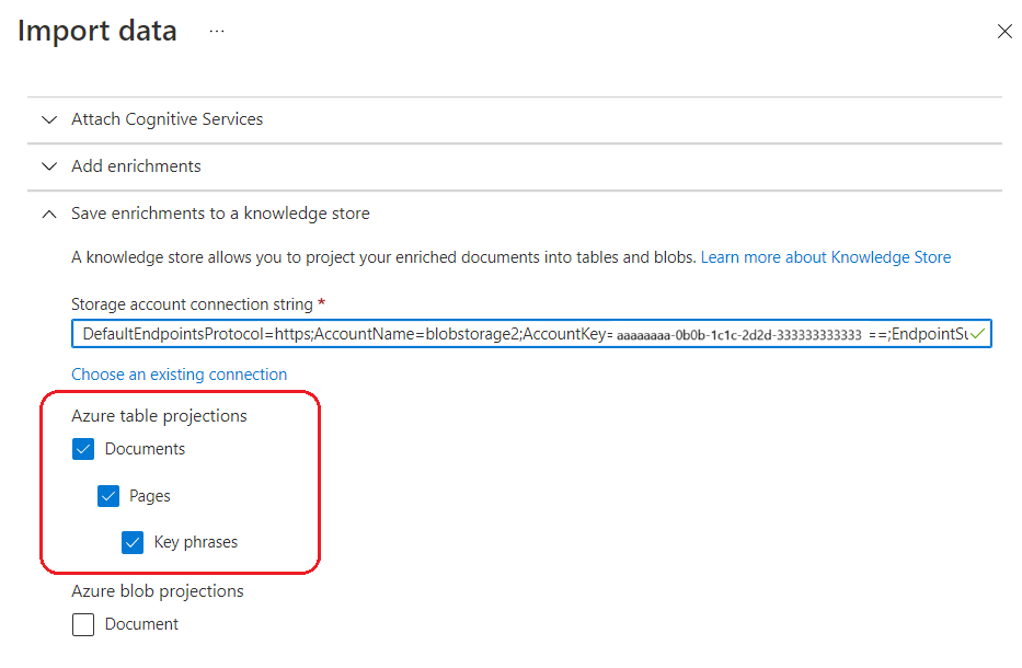 Captura de tela da definição do repositório de conhecimento