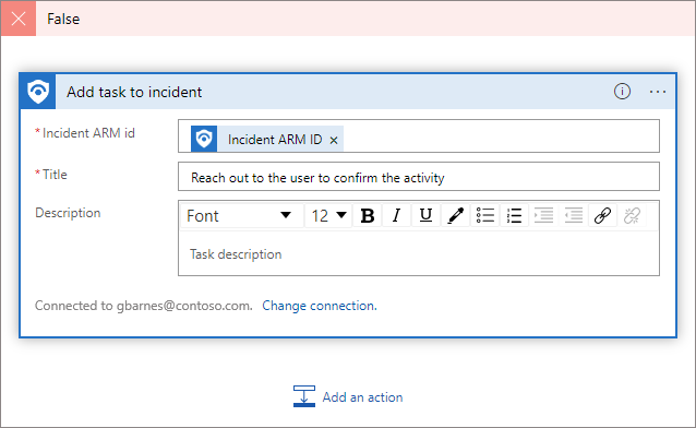 A captura de tela mostra as ações do manual para adicionar uma tarefa para que o usuário confirme a atividade.