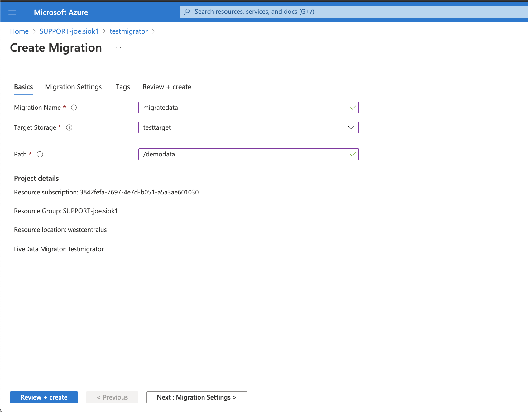 Criar uma migração do LiveData Migrator