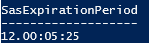 Período de expiração do SAS