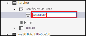 Create Blob Containers text box