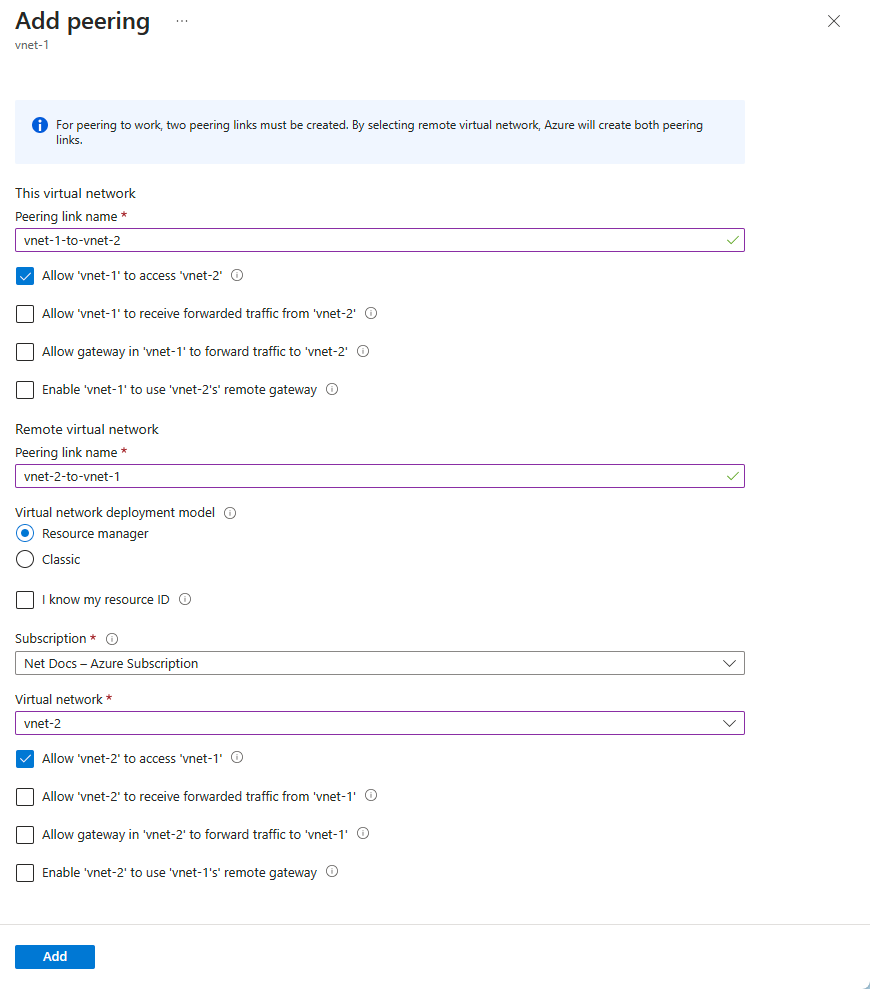 Captura de ecrã da página de configuração de emparelhamento.