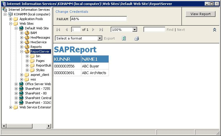 Screenshot that shows where to specify the parameter value.