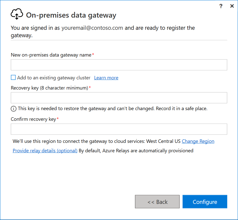 Configurando o gateway.