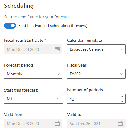 Scheduling control