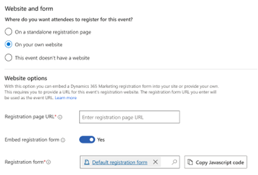 Captura de ecrã da utilização de formulário do site pessoal para preencher o registo