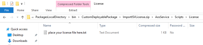 Location of the template package for configuration mode.