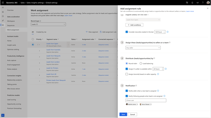 Notificar os vendedores quando um novo lead for atribuído e notificar o administrador quando a atribuição falhar