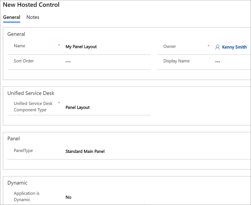 Panel Layout hosted control.