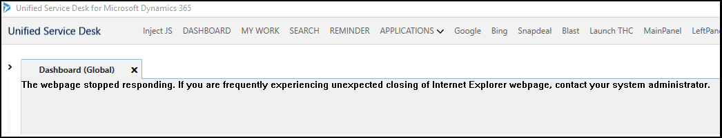 Cancele para ignorar a recuperação da página Web do Internet Explorer.