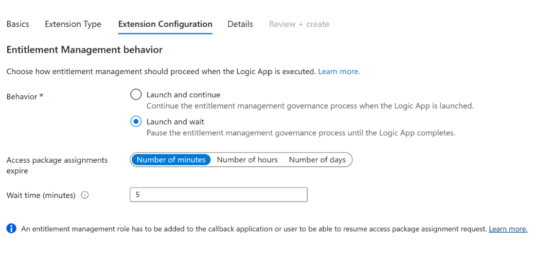 Captura de tela das opções de configuração de inicialização e espera.