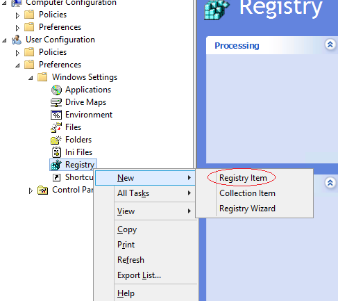 Captura de tela que mostra o Registro selecionado e o Item do Registro selecionado.