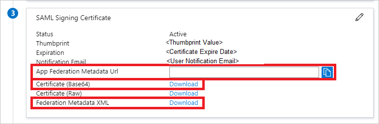 O link de download do certificado