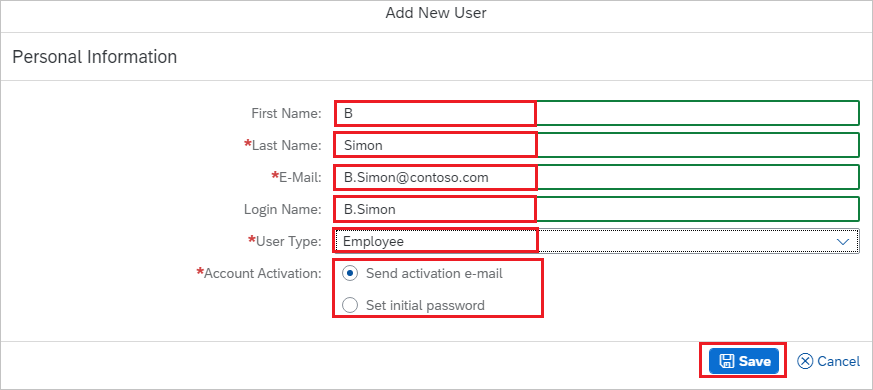 configuração SAP