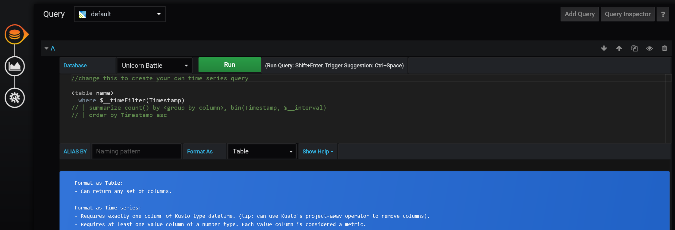 Grafana Table Format