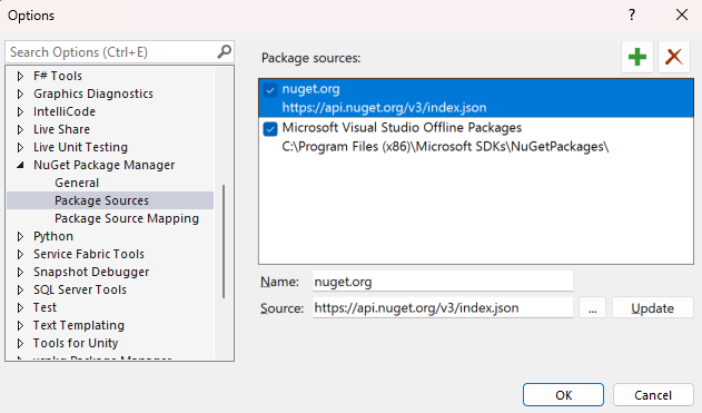 Nuget Sources