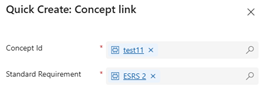 Screenshot of linking a concept.