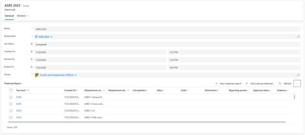 Screenshot of downloading the Excel file.