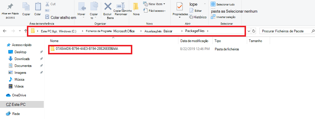 New created folder under Microsoft Office directory