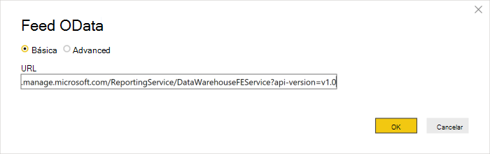 Feed OData para o Intune Data Warehouse do seu inquilino.