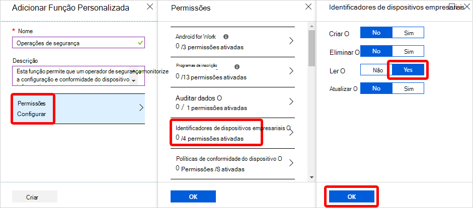 Defina o Valor de leitura para identificadores de dispositivos empresariais.