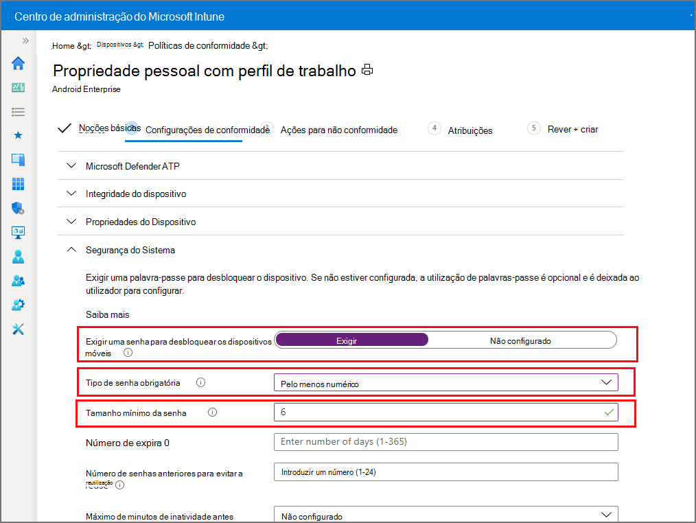 Captura de tela da criação de um grupo no Microsoft Intune