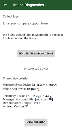 Intune Diagnostics UI