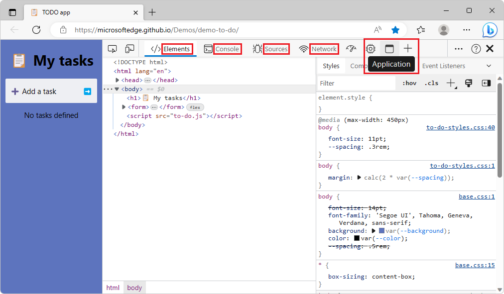 Pairar o cursor sobre um ícone de ferramenta na Barra de Atividade produz uma descrição com o nome da ferramenta