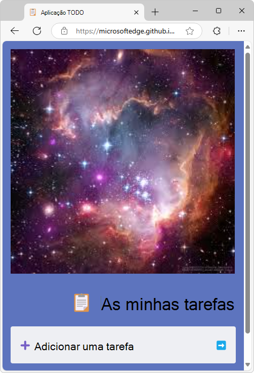 A imagem apresentada no browser