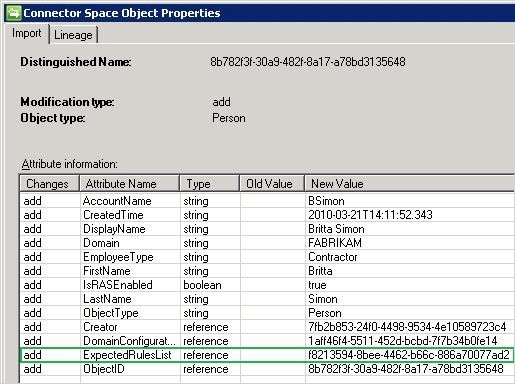 Propriedades dos objetos de espaço conector