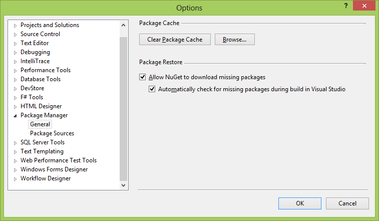 Package Manager Settings