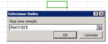 A caixa de diálogo Selecionar Dados.