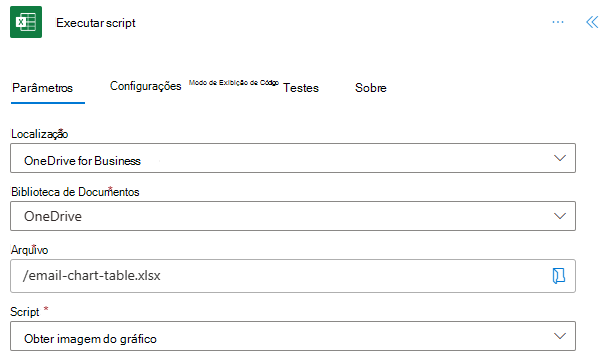 O conector completo do Excel Online (Empresas) no Power Automate.